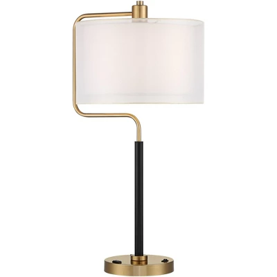 Possini Euro Design Possini Euro Carlyle USB Port And Outlet Modern Desk Lamps Set Of 2 7 Possini Euro Design Possini Euro Carlyle USB Port And Outlet Modern Desk Lamps Set Of 2 - Image 6