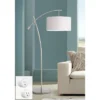 Possini Euro Design Raymond Modern 69" Tall Arc Floor Lamp With Smart Socket Raymond Nickel Adjustable Off-White Shade For Living Room 1 Possini Euro Design Raymond Modern 69" Tall Arc Floor Lamp With Smart Socket Raymond Nickel Adjustable Off-White Shade For Living Room -Possini Euro Design GUEST 0193a25c dfd7 422a 9bd1 792f5db49aee