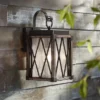 Possini Euro Design Brawley Rustic Industrial Outdoor Wall Light Fixture Bronze Wood Grain 13 1/2" Clear Seedy Glass For Post Exterior Barn Deck House -Possini Euro Design GUEST 057ceb69 790b 4707 a060 cc178c463e04