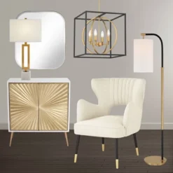 Possini Euro Design Bailey Rounded Corner Rectangular Vanity Wall Mirror Modern Beveled Brushed Gold Frame 27" Wide For Bathroom Bedroom Home Office -Possini Euro Design GUEST 08b99359 1dbf 44d4 bc7b 30527d6a7380 1