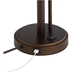 Possini Euro Design Traverse Modern Table Lamps 29" Tall Set Of 2 With USB Charging Port Gooseneck LED Bronze Oatmeal Shade For Bedroom Living Room 13 Possini Euro Design Traverse Modern Table Lamps 29" Tall Set Of 2 With USB Charging Port Gooseneck LED Bronze Oatmeal Shade For Bedroom Living Room -Possini Euro Design GUEST 094e723b 9b74 4837 b18b 8037c7160852
