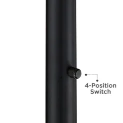 Possini Euro Design Modern Torchiere Floor Lamp Light Blaster LED 72.25" Tall Antique Brass And Matte Black Opal Glass For Living Room Bedroom -Possini Euro Design GUEST 1158857a 5014 42b3 a238 8250ae5c8fa4