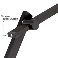 Possini Euro Design Barrett Modern Floor Lamp 53" Tall Anodized Black Metal LED Adjustable Touch On Off For Living Room Reading Bedroom Office House -Possini Euro Design GUEST 16659935 8a41 4cbc b7ac f8adb4bf9a31