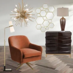 Possini Euro Design Janae Warm Gold Sputnik Chandelier 18" Wide Modern Crystal 9-Light Fixture For Dining Room House Foyer Kitchen Island Entryway -Possini Euro Design GUEST 17cf58e6 f686 46c2 bb63 1bc61f12d7a5