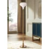 Possini Euro Design Cecil Modern Industrial Torchiere Floor Lamp 71" Tall Warm Gold Metal Opal Glass Shade For Living Room Bedroom Office House Home -Possini Euro Design GUEST 1b537356 2b67 4580 a9bf b2a8b653cde8