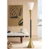Possini Euro Design Modern Glam Style Torchiere Floor Lamp 72.5" Tall Black Antique Brass Metal White Glass Shade Living Room Reading Uplight 1 Possini Euro Design Modern Glam Style Torchiere Floor Lamp 72.5" Tall Black Antique Brass Metal White Glass Shade Living Room Reading Uplight -Possini Euro Design GUEST 1d1b5c50 1e16 4643 a267 850b1fdb758e