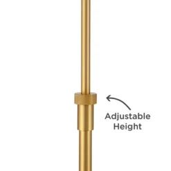 Possini Euro Design Casaba Mid Century Modern Chairside Arc Floor Lamp 64" Tall Warm Gold Adjustable Frosted Glass Shade For Living Room Reading House -Possini Euro Design GUEST 2086bd14 49c8 4258 8673 2013b72db681