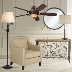 Possini Euro Design Rustic Farmhouse Table Lamp 33" Tall Dark Bronze Metal Off White Burlap Fabric Drum Shade For Bedroom Living Room House Bedside 17 Possini Euro Design Rustic Farmhouse Table Lamp 33" Tall Dark Bronze Metal Off White Burlap Fabric Drum Shade For Bedroom Living Room House Bedside -Possini Euro Design GUEST 24151bcb b12c 4490 8df1 bd7a6cec36cd