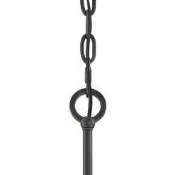 Possini Euro Design Bronze Wood Finish Pendant Chandelier 22" Wide Rustic Farmhouse Tan Fabric Drum 4-Light Fixture For Dining Room House -Possini Euro Design GUEST 26975ac0 471e 4050 bf69 88db1d13a5c3