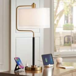 Possini Euro Design Possini Euro Carlyle USB Port And Outlet Modern Desk Lamps Set Of 2 15 Possini Euro Design Possini Euro Carlyle USB Port And Outlet Modern Desk Lamps Set Of 2 -Possini Euro Design GUEST 27b8b40a 1418 4e83 a4cb 9e02060085ea