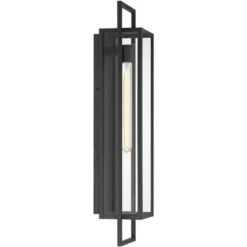 Possini Euro Design Jericho Modern Outdoor Wall Light Fixture Textured Black Steel 28" Clear Glass For Post Exterior Barn Deck House Porch Yard Patio 13 Possini Euro Design Jericho Modern Outdoor Wall Light Fixture Textured Black Steel 28" Clear Glass For Post Exterior Barn Deck House Porch Yard Patio -Possini Euro Design GUEST 28c6184f 38ae 4c64 99fc 935187dde775