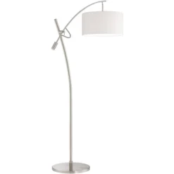 Possini Euro Design Raymond Modern 69" Tall Arc Floor Lamp With Smart Socket Raymond Nickel Adjustable Off-White Shade For Living Room -Possini Euro Design GUEST 29f3ca7b 9caf 4d92 8137 0a62d3f1d170