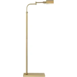 Possini Euro Design Keegan Traditional Pharmacy Floor Lamp 54 1/4" Tall Warm Gold Adjustable Swing Arm Metal Tent Shade For Living Room Reading -Possini Euro Design GUEST 36db6f0b a08e 43c2 a974 7df10f07cf8d