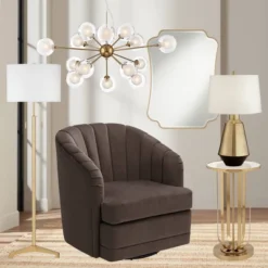 Possini Euro Design Spheres Antique Brass Chandelier 30" Wide Mid Century Modern Sputnik Glass Shade 15-Light Fixture For Dining Room Kitchen Island -Possini Euro Design GUEST 372a49d3 a592 44b3 885d c5ae57a718c8