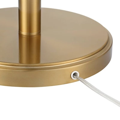 Possini Euro Design Halifax Modern Industrial Floor Lamp 64 1/2" Tall Matte Black Warm Gold Metal Double Drum Shade For Living Room Bedroom Office 7 Possini Euro Design Halifax Modern Industrial Floor Lamp 64 1/2" Tall Matte Black Warm Gold Metal Double Drum Shade For Living Room Bedroom Office - Image 5