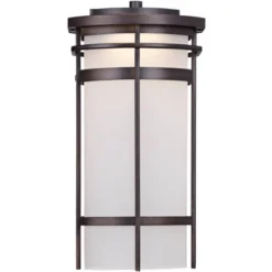 Possini Euro Design Theola Modern Outdoor Wall Light Fixture Bronze LED 12 3/4" Etched Glass Shade For Post Exterior Barn Deck House Porch Yard Patio -Possini Euro Design GUEST 3c3fcbbb 7980 4fd5 825a 0b57a4463fc6