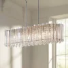 Possini Euro Design Mirabell Chrome Linear Island Pendant Chandelier 34" Wide Modern LED Clear Glass Crystal 6-Light Fixture For Dining Room Kitchen -Possini Euro Design GUEST 3d7a54d9 934c 40a6 a587 eb408c58c24b