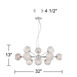 Possini Euro Design Wired Chrome Chandelier Lighting 32" Wide Modern Sputnik Art Glass 12-Light Fixture For Dining Room House Foyer Kitchen Island 15 Possini Euro Design Wired Chrome Chandelier Lighting 32" Wide Modern Sputnik Art Glass 12-Light Fixture For Dining Room House Foyer Kitchen Island -Possini Euro Design GUEST 3e4511b2 ff9f 4a25 8034 0fa6dd553f11