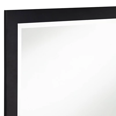 Possini Euro Design Metzeo Rectangular Vanity Decorative Wall Mirror Modern Beveled Edge Matte Black Metal Frame 22" Wide Bathroom 4 Possini Euro Design Metzeo Rectangular Vanity Decorative Wall Mirror Modern Beveled Edge Matte Black Metal Frame 22" Wide Bathroom - Image 2