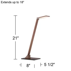 Possini Euro Design Bentley Modern Desk Lamp 21" High French Bronze Aluminum Metal LED Touch On Off Adjustable Head For Bedroom Living Room Office -Possini Euro Design GUEST 4015bb84 5955 4c47 81d6 b7d27607b441