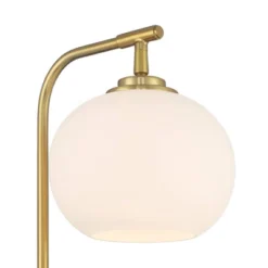 Possini Euro Design Barclay Modern Desk Lamp 23" High Warm Gold With USB Charging Port Frosted Glass Shade For Bedroom Living Room Bedside Office Kids -Possini Euro Design GUEST 440df0e4 c499 4d7c b59b 3d2e0642c2b5