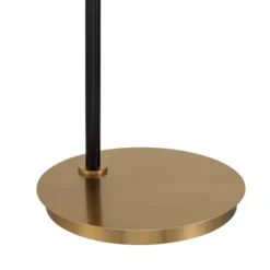 Possini Euro Design Sausalito Mid Century Modern Downbridge Floor Lamp 67" Tall Warm Gold Black Metal Linen Cylinder Shade For Living Room Reading -Possini Euro Design GUEST 4436b0bc bc72 4a0e 9d5f cb43d840c5dc