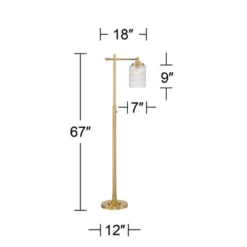 Possini Euro Design Kinsey Modern Downbridge Floor Lamp 67" Tall Warm Brass Metal Stone Pattern Glass Shade For Living Room Reading Bedroom Office 16 Possini Euro Design Kinsey Modern Downbridge Floor Lamp 67" Tall Warm Brass Metal Stone Pattern Glass Shade For Living Room Reading Bedroom Office -Possini Euro Design GUEST 461da0e8 8e4f 4dd3 83f5 893c649dceab