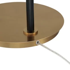 Possini Euro Design Sausalito Mid Century Modern Downbridge Floor Lamp 67" Tall Warm Gold Black Metal Linen Cylinder Shade For Living Room Reading -Possini Euro Design GUEST 480714de f02d 48f5 9259 71bc5bb1150e