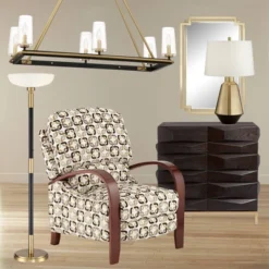 Possini Euro Design Modern Torchiere Floor Lamp Light Blaster LED 72.25" Tall Antique Brass And Matte Black Opal Glass For Living Room Bedroom -Possini Euro Design GUEST 4f50f658 24ec 4b58 b179 5fefd47ece58