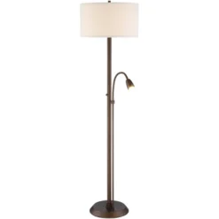 Possini Euro Design Traverse Modern Floor Lamp With LED Gooseneck Reading Light 64" Tall Oil Rubbed Bronze Oatmeal Drum Shade For Living Room Bedroom 15 Possini Euro Design Traverse Modern Floor Lamp With LED Gooseneck Reading Light 64" Tall Oil Rubbed Bronze Oatmeal Drum Shade For Living Room Bedroom -Possini Euro Design GUEST 5093fb6e 37a8 4da1 b0ca 4a1cacde8256