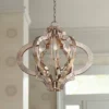 Possini Euro Design Ornament Aged Silver Gold Bronze Chandelier 23 1/4" Wide Industrial 6-Light Fixture For Dining Room Foyer Kitchen Island Entryway -Possini Euro Design GUEST 56eddafb 209d 43f9 8c09 b7fb05a65b43