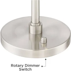 Possini Euro Design Eliptik Modern Desk Table Lamp 24 1/2" High Satin Nickel LED Swing Arm Adjustable Height For Bedroom Living Room Nightstand Office 13 Possini Euro Design Eliptik Modern Desk Table Lamp 24 1/2" High Satin Nickel LED Swing Arm Adjustable Height For Bedroom Living Room Nightstand Office -Possini Euro Design GUEST 57f95403 f17c 44cc 98ac ed3ad7d4f9f9