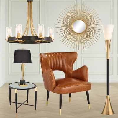 Possini Euro Design Modern Glam Style Torchiere Floor Lamp 72.5" Tall Black Antique Brass Metal White Glass Shade Living Room Reading Uplight 9 Possini Euro Design Modern Glam Style Torchiere Floor Lamp 72.5" Tall Black Antique Brass Metal White Glass Shade Living Room Reading Uplight - Image 7