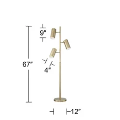 Possini Euro Design Canasta Trac Modern Tree Floor Lamp 67" Tall Satin Brass 3-Light Adjustable Metal Shade For Living Room Reading Bedroom Office 16 Possini Euro Design Canasta Trac Modern Tree Floor Lamp 67" Tall Satin Brass 3-Light Adjustable Metal Shade For Living Room Reading Bedroom Office -Possini Euro Design GUEST 5b100221 0b5c 4057 b613 7b456d24332d