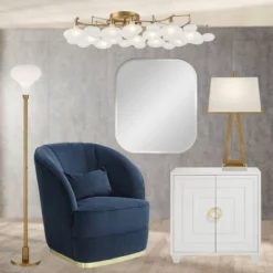 Possini Euro Design Cecil Modern Industrial Torchiere Floor Lamp 71" Tall Warm Gold Metal Opal Glass Shade For Living Room Bedroom Office House Home -Possini Euro Design GUEST 5c77818d bd3b 4db1 9629 ded5da3d570e