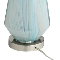 Possini Euro Design Jaime Coastal Table Lamp With Round White Marble Riser 26" High Blue Gray Drum Shade For Bedroom Living Room Office House Home 12 Possini Euro Design Jaime Coastal Table Lamp With Round White Marble Riser 26" High Blue Gray Drum Shade For Bedroom Living Room Office House Home -Possini Euro Design GUEST 5c91e6df 7d03 4503 9c8f b11389121029