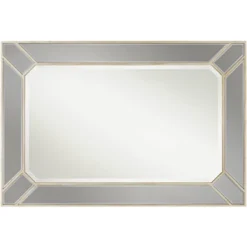 Possini Euro Design Katia Rectangular Vanity Wall Mirror Modern Beveled Edge Dark Champagne Frame 28" Wide For Bathroom Bedroom Living Room Office -Possini Euro Design GUEST 5ca6931d 44e7 4c64 b79a 8d54f4f90a52