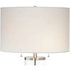 Possini Euro Design Fritz Modern Table Lamps 26 1/2" High Set Of 2 Silver Clear Glass With USB And AC Power Outlet In Base Drum Shade For Bedroom Desk 15 Possini Euro Design Fritz Modern Table Lamps 26 1/2" High Set Of 2 Silver Clear Glass With USB And AC Power Outlet In Base Drum Shade For Bedroom Desk -Possini Euro Design GUEST 5cdb1959 336d 4d28 80b8 7fd77310c8d7