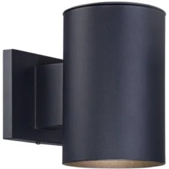 Possini Euro Design Modern Outdoor Wall Light Fixture Black LED Downlight 7 1/2" Cylinder Shade For Exterior Barn Deck House Porch Yard Patio Outside -Possini Euro Design GUEST 5f5ff65f 1d1a 4a22 bded dfd982800645