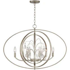 Possini Euro Design Tiller Champagne Satin Silver Pendant Chandelier 31 1/2" Wide Modern Open Orb Frame 8-Light Fixture For Dining Room Kitchen Island -Possini Euro Design GUEST 5fc9c22e fbab 49ad a61a 13b0fe082c0a