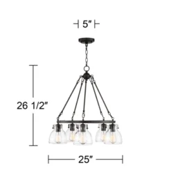 Possini Euro Design Bellis Bronze Wagon Wheel Pendant Chandelier 25" Wide Modern Clear Glass 5-Light Fixture For Dining Room House Kitchen Island Home 16 Possini Euro Design Bellis Bronze Wagon Wheel Pendant Chandelier 25" Wide Modern Clear Glass 5-Light Fixture For Dining Room House Kitchen Island Home -Possini Euro Design GUEST 618dbfc5 4583 4867 8ae1 6096256d5a37