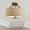Possini Euro Design Halsted Modern Ceiling Light Semi Flush Mount Fixture 15" Wide Brushed Bronze 2-Light Oatmeal Linen Drum For Bedroom Living Room 2 Possini Euro Design Halsted Modern Ceiling Light Semi Flush Mount Fixture 15" Wide Brushed Bronze 2-Light Oatmeal Linen Drum For Bedroom Living Room -Possini Euro Design GUEST 6454e7ad 5938 4949 a7e4 bbcc0f84bfdd