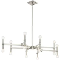 Possini Euro Design Marya Brushed Nickel Chandelier 37 3/4" Wide Modern 16-Light Fixture For Dining Room House Foyer Kitchen Island Entryway Bedroom -Possini Euro Design GUEST 6a4dca51 57e1 46ea 8e7c 7df0944fcf99