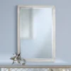 Possini Euro Design Metzeo Rectangular Vanity Wall Mirror Modern Beveled Glass Brushed Nickel Metal Frame 33" Wide For Bathroom Bedroom Home Entryway -Possini Euro Design GUEST 6cf6083d 1895 453d 9d1a 2ad8b63a6add