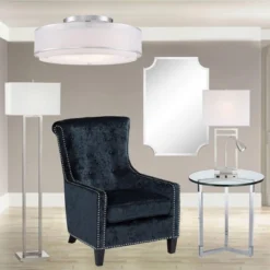 Possini Euro Design Modern Ceiling Lighting Semi Flush Mount Fixture 20" Wide Chrome 3-Light Sheer Outer Off White Inner Drum Shade For Bedroom House 13 Possini Euro Design Modern Ceiling Lighting Semi Flush Mount Fixture 20" Wide Chrome 3-Light Sheer Outer Off White Inner Drum Shade For Bedroom House -Possini Euro Design GUEST 70c3994b e696 4f99 b72c 4f7dab5ec86b