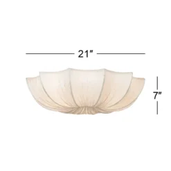 Possini Euro Design Planetarium Modern Ceiling Light Flush Mount Fixture 21" Wide Chrome 3-Light Ivory Fabric Scalloped Bowl For Bedroom Living Room 17 Possini Euro Design Planetarium Modern Ceiling Light Flush Mount Fixture 21" Wide Chrome 3-Light Ivory Fabric Scalloped Bowl For Bedroom Living Room -Possini Euro Design GUEST 72a126fd 1741 41cd bcaa 8b9cea2d2c00
