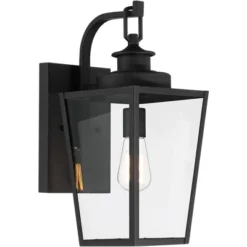 Possini Euro Design Ackerly Modern Outdoor Wall Light Fixture Textured Black 17 1/4" Clear Glass For Post Exterior Barn Deck House Porch Yard Patio -Possini Euro Design GUEST 738f3f2c 4656 468b bdbf 52c360a0b814