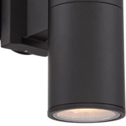 Possini Euro Design Modern Outdoor Wall Light Fixtures Set Of 2 Black Aluminum 11 3/4" Glass Lens For Exterior House Porch Patio -Possini Euro Design GUEST 768fe6ee f614 499b b48d 8194281ee67d