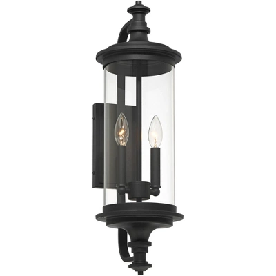Possini Euro Design Medici Modern Outdoor Wall Light Fixture Black Metal 24 1/2" Clear Glass For Post Exterior Barn Deck House Porch Yard Patio Home 7 Possini Euro Design Medici Modern Outdoor Wall Light Fixture Black Metal 24 1/2" Clear Glass For Post Exterior Barn Deck House Porch Yard Patio Home - Image 5