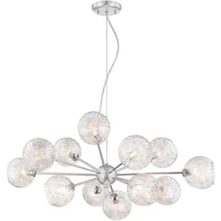 Possini Euro Design Wired Chrome Chandelier Lighting 32" Wide Modern Sputnik Art Glass 12-Light Fixture For Dining Room House Foyer Kitchen Island 13 Possini Euro Design Wired Chrome Chandelier Lighting 32" Wide Modern Sputnik Art Glass 12-Light Fixture For Dining Room House Foyer Kitchen Island -Possini Euro Design GUEST 77c9ec6f bd90 4d41 b20a 7177a6faf52a